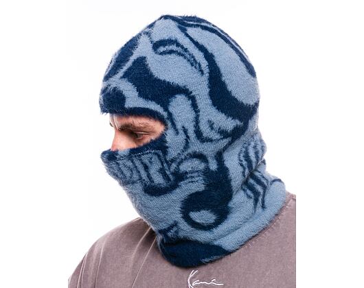 Kukla Rip N Dip Psychedelic Faux Mohair Balaclava (Dark Slate)