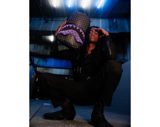 Batoh Sprayground Checkered Fiber Optic Shark Backpack