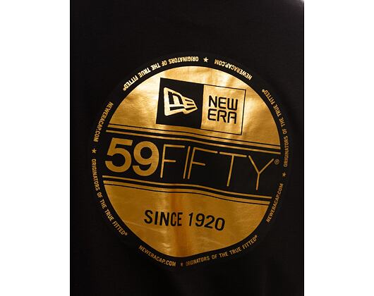 Triko New Era - Sticker Oversized Tee - Black / Gold