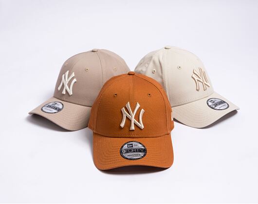 Kšiltovka New Era 9FORTY MLB League Essential New York Yankees Caramel Brown / Stone