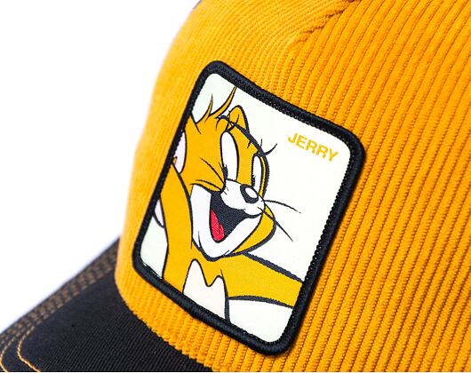 Kšiltovka Capslab Tom and Jerry Trucker - Victorious Corduroy Jerry - Yellow / Black