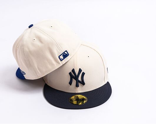 Kšiltovka New Era 59FIFTY MLB New York Yankees Retro - Cream White / Navy