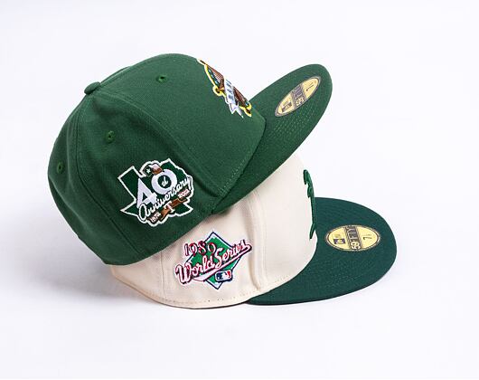 Kšiltovka New Era 59FIFTY MLB Oakland Athletics Retro - Cream White