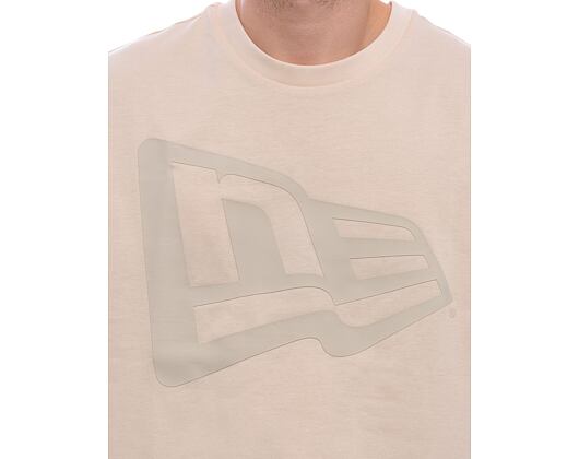Triko New Era - Tech Flag Oversized Tee - Cream / Grey