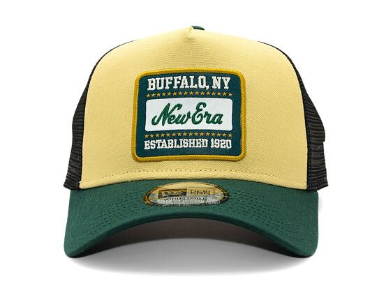 Kšiltovka New Era - Buffalo Patch Canvas 9FORTY Trucker - Vegas Gold / Dark Green