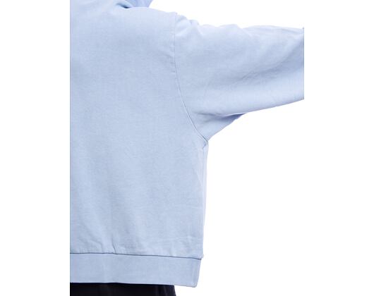 Mikina Karl Kani - College Heavy Crop Zip Hoodie - light blue