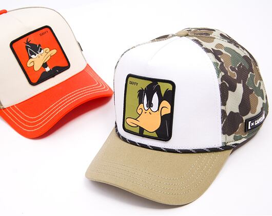 Kšiltovka Capslab - Trucker Looney Tunes - Daffy Duck - Camo