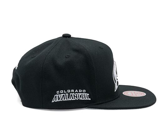 Kšiltovka Mitchell & Ness - Colorado Avalanche - Evergreen Black White Snapback - Black