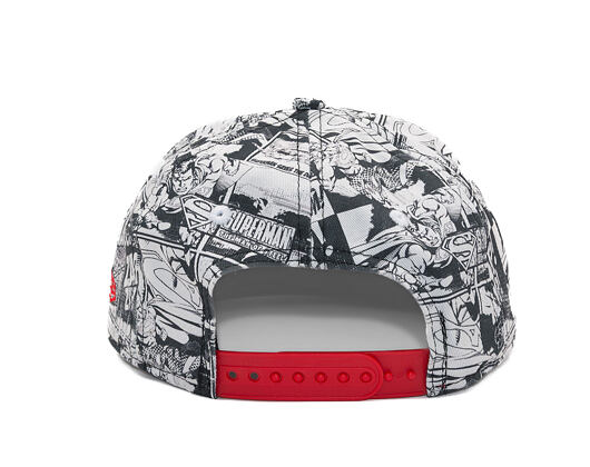 Dětská Kšiltovka New Era - WARNER BROS DC Print 9FIFTY - Superman - Scarlet / Black