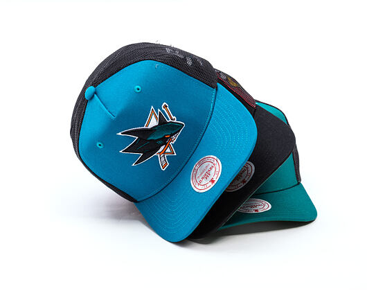 Kšiltovka Mitchell & Ness - NHL Tremor Trucker - San Jose Sharks - Teal
