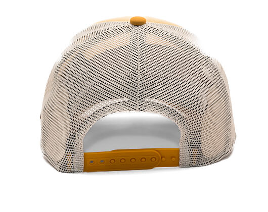 Kšiltovka New Era - Branded Graphic Patch 9FORTY Trucker - Stone / Yellow