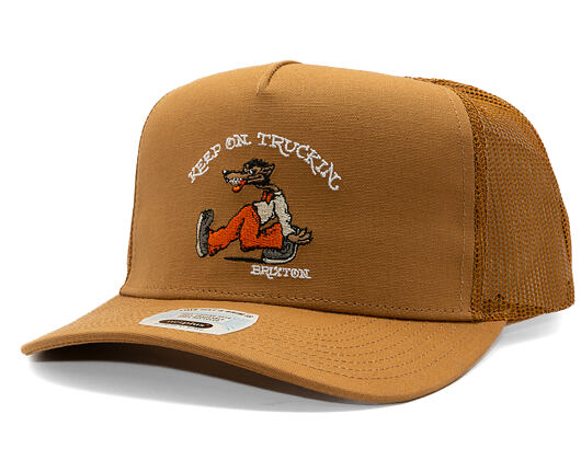 Kšiltovka Brixton - Stride C Np Mp Trucker Hat - Washed Copper/Washed Copper