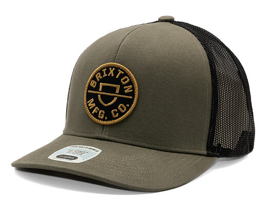 Kšiltovka Brixton - Crest Mp Mesh Cap - Military Olive