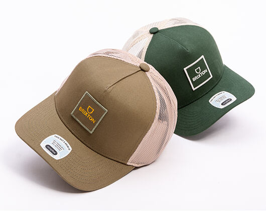 Kšiltovka Brixton - Alpha Block X C Mp Mesh Cap - Ivy Green/Sand