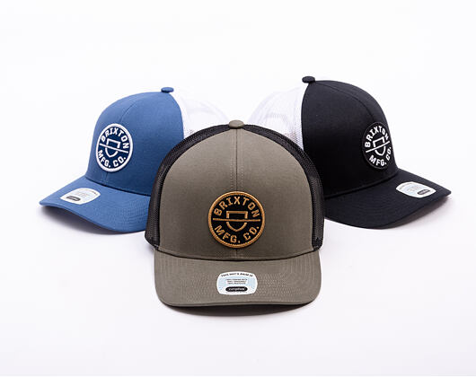 Kšiltovka Brixton - Crest Mp Mesh Cap - Military Olive