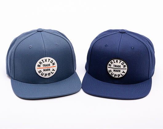 Kšiltovka Brixton - Oath Iii Snapback - Washed Navy/White/Black