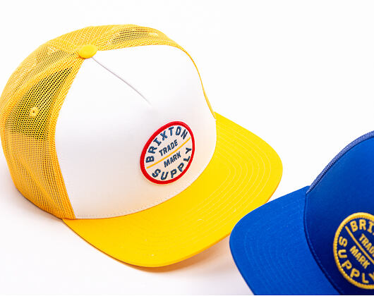 Kšiltovka Brixton - Oath Mp Trucker Hat - Yellow/White/Yellow