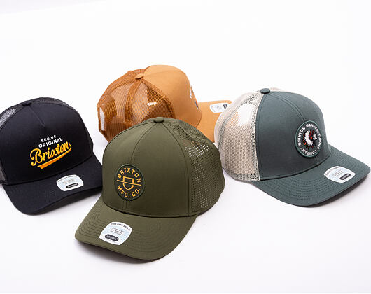 Kšiltovka Brixton - Rival Stamp X Mp Mesh Cap - Silver Pine/Off White