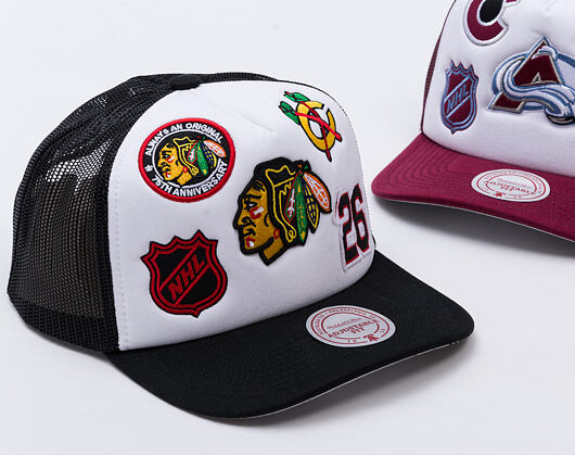 Kšiltovka Mitchell & Ness - Gridlock Trucker - Chicago Blackhawks - White