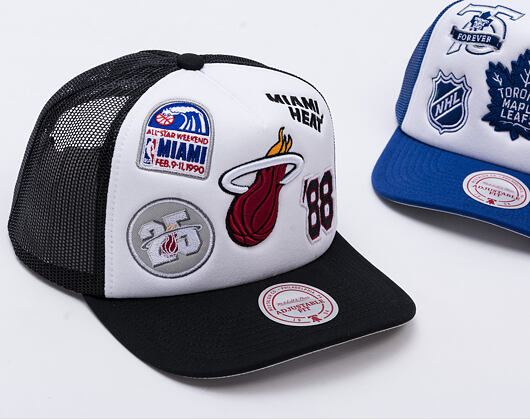 Kšiltovka Mitchell & Ness - Gridlock Trucker - Miami Heat - White
