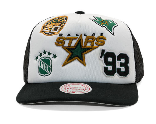 Kšiltovka Mitchell & Ness - Gridlock Trucker Vntg - Dallas Stars - White