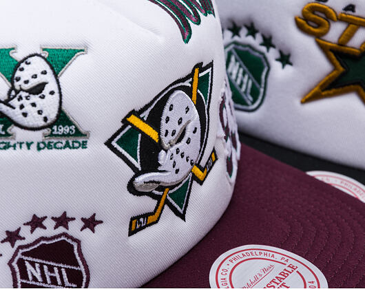 Kšiltovka Mitchell & Ness - Gridlock Trucker Vntg - Anaheim Ducks - White