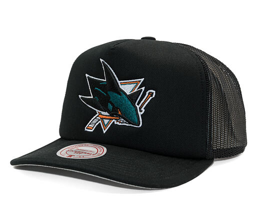 Kšiltovka Mitchell & Ness - Evergreen Trucker - San Jose Sharks - Black
