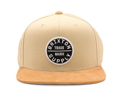 Kšiltovka Brixton - Oath Iii Snapback - Sand/Light Brown Corduroy