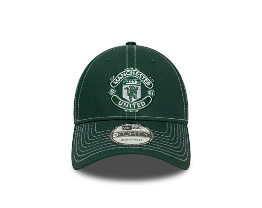 Kšiltovka New Era - Contrast Stitch 9FORTY - Manchester United FC - Dark Green
