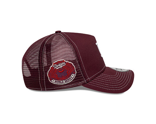 Kšiltovka New Era - MLB Contrast Stitch WS Retro 9FORTY Trucker - LA Dodgers - Burgundy