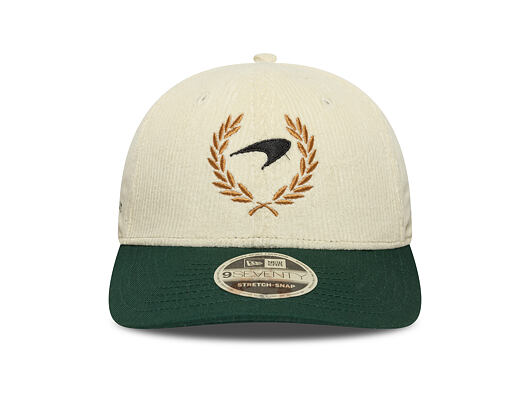 Kšiltovka New Era - F1 Seasonal Cord 9SEVENTY Stretch-Snap - McLaren Racing - Cream / Dark Green