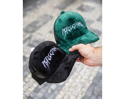 Kšiltovka Reflection Luxury Fuzzy Trucker - Bottle Green/ White
