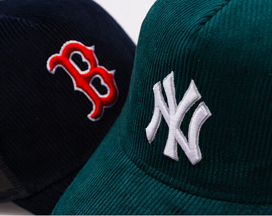 Kšiltovka New Era - MLB Seasonal Cord 9FORTY Trucker - NY Yankees - Dark Green