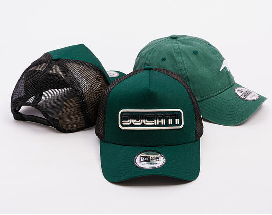 Kšiltovka New Era - DUCATI MOTOR Seasonal 9FORTY Trucker - Dark Green