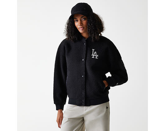 Dámská Bunda New Era - MLB Sherpa Bomber - LA Dodgers - Black