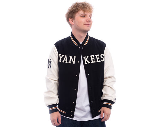 Bunda New Era - MLB Wordmark Varsity Jacket - NY Yankees - Black
