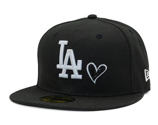 Kšiltovka New Era - MLB Team Heart 59FIFTY - LA Dodgers - Black / White