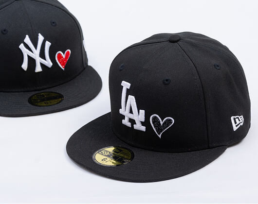 Kšiltovka New Era - MLB Team Heart 59FIFTY - LA Dodgers - Black / White