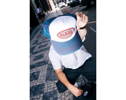 Kšiltovka Von Dutch - Trucker - Distressed White/Blue