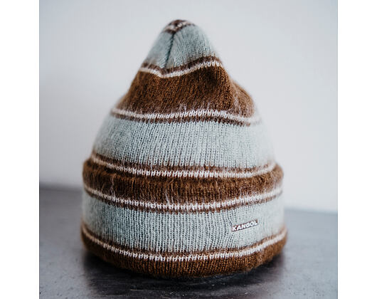 Kulich Kangol - Fuzzy Stripe Beanie - Brown