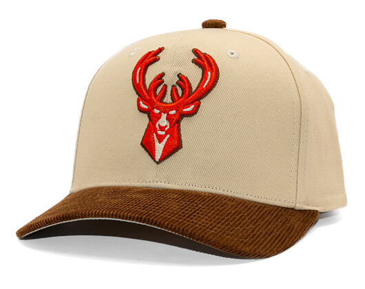 Kšiltovka Mitchell & Ness - Tawny Pro Crown - Milwaukee Bucks - Sand/Brown