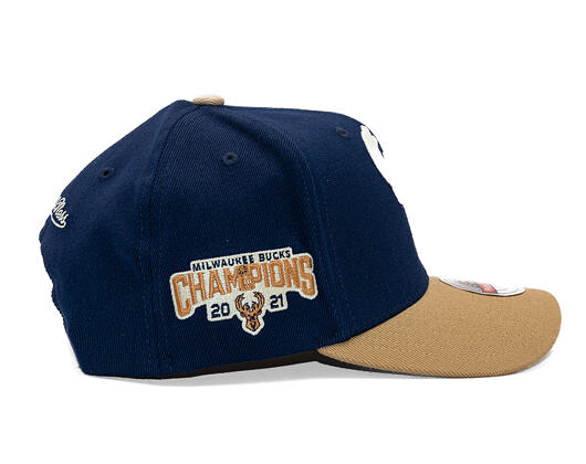 Kšiltovka Mitchell & Ness - Sand Storm Classic Red - Milwaukee Bucks - Navy/Sand