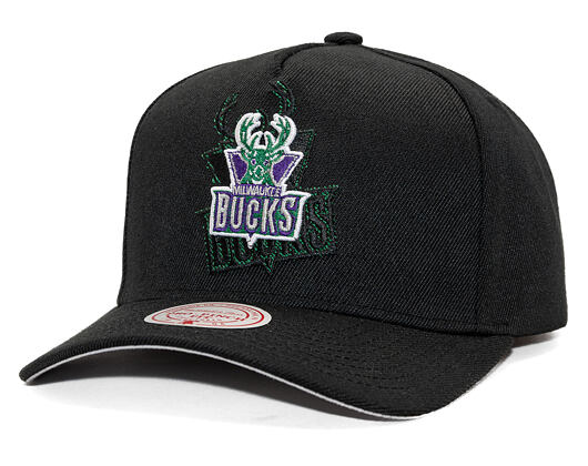 Kšiltovka Mitchell & Ness - NBA Tilted Pro Snapback Hwc - Milwaukee Bucks - Black