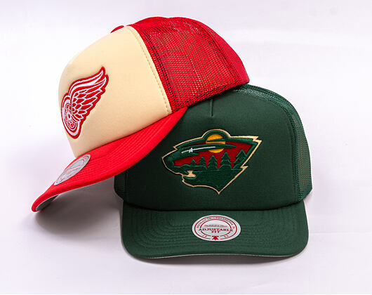 Kšiltovka Mitchell & Ness - NHL Vintage Block Trucker - Detroit Red Wings - Cream