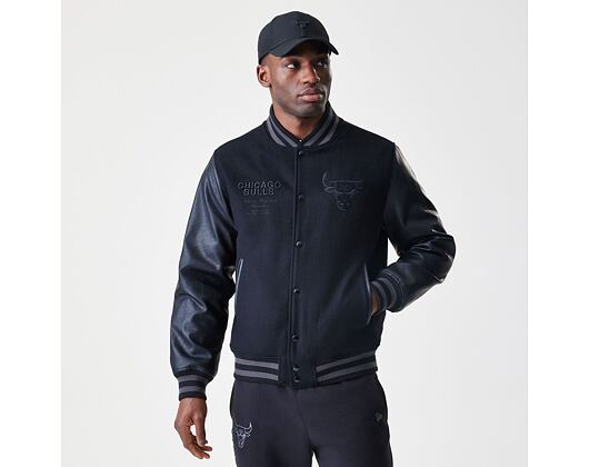 Bunda New Era - NBA Tonal Patch Varsity - Chicago Bulls - Black