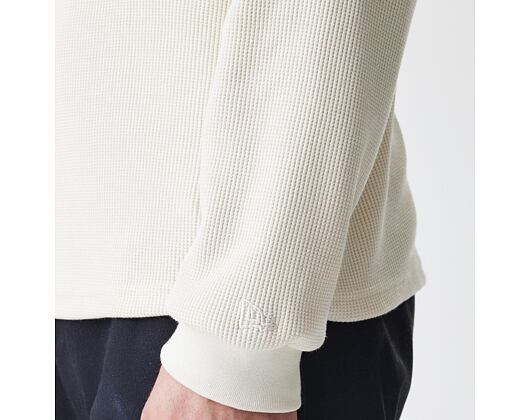 Triko New Era - Branded Longsleeve Waffle Tee - Cream