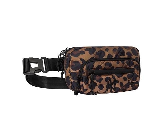 Ledvinka New Era - MLB Leopard Quilted Waist Bag - NY Yankees - Brown / Black