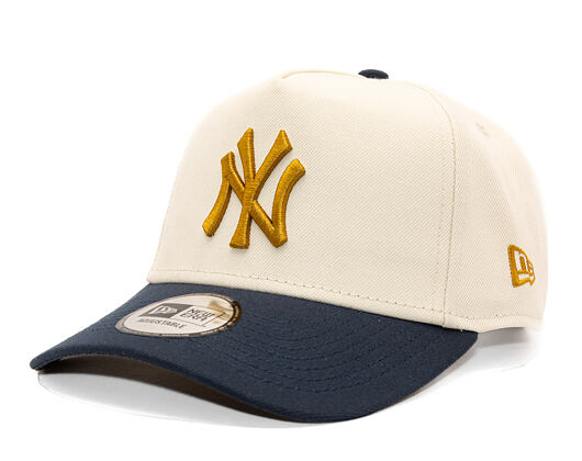 Kšiltovka New Era - MLB WS Patch 9FORTY A-Frame - NY Yankees - Cream / Navy