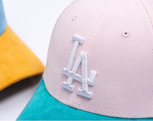 Dětská Kšiltovka New Era - MLB Kids Cord 9FORTY - LA Dodgers - Light Pink / Mint