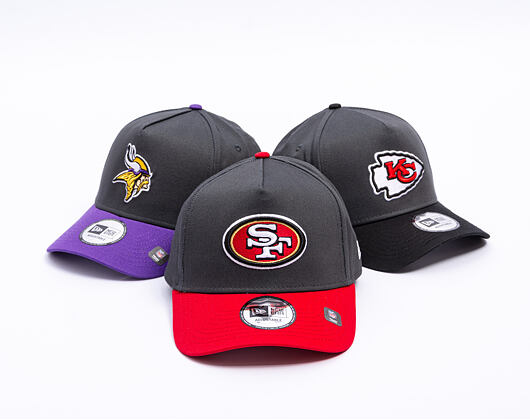 Kšiltovka New Era - NFL Charcoal Drop 9FORTY A-Frame - San Francisco 49Ers - Steel Clouds / Scarlet